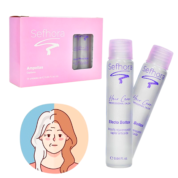 Ampollas Capilares Surtidas Sephora, Therapy y Natural Shine