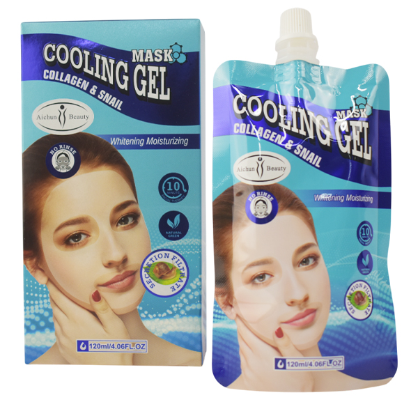 Mascarilla blanqueadora con gel refrescante, hidratante de colágeno y caracol para dormir Aichun Beauty