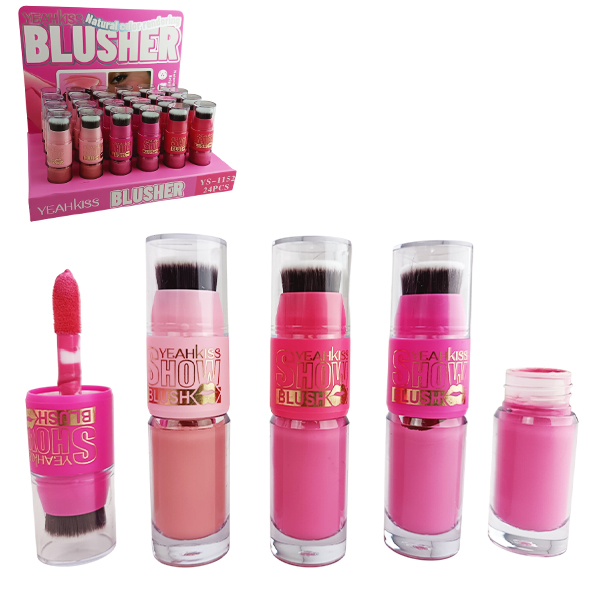 Rubor Liquido con brocha Difuminadora 2 en 1 de YeahKiss