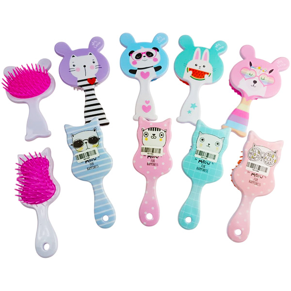 Mini cepillo para el cabello de viajero con estampado de animales 8 motivos diferentes Hair Comb Fashion Cute