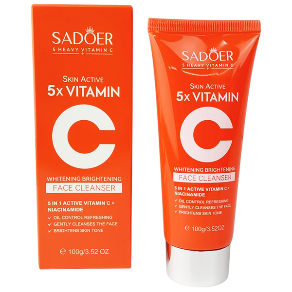 Limpiador Facial 5x Con Extracto de Vitamina C Sadoer