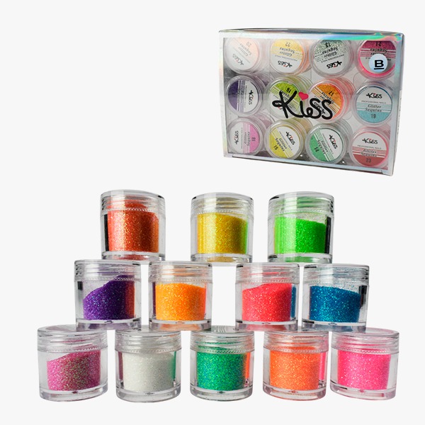 Acrílico Glitter Sequins Colores Surtidos Kiss