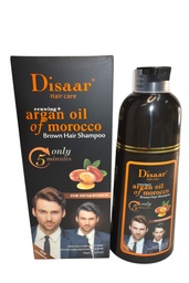[1981682040616] Shampoo con Tinte para Cabello Castaño Con Extracto de Aceite de Árgan Disaar