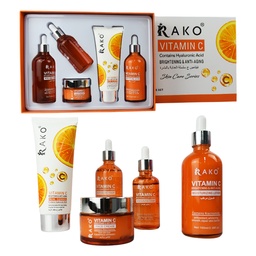 [6973964134842] Kit de Skin Care de 5 Piezas Con Extracto de Vitamina C Rako