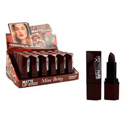 [6985948512645] Labial Matte en tono rojo oscuro - Miss Betty